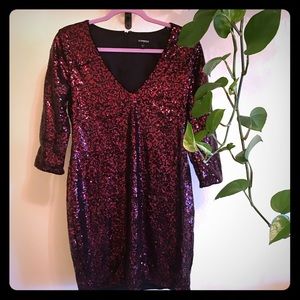 Make an offer! Express Red and Black Sequin Dress